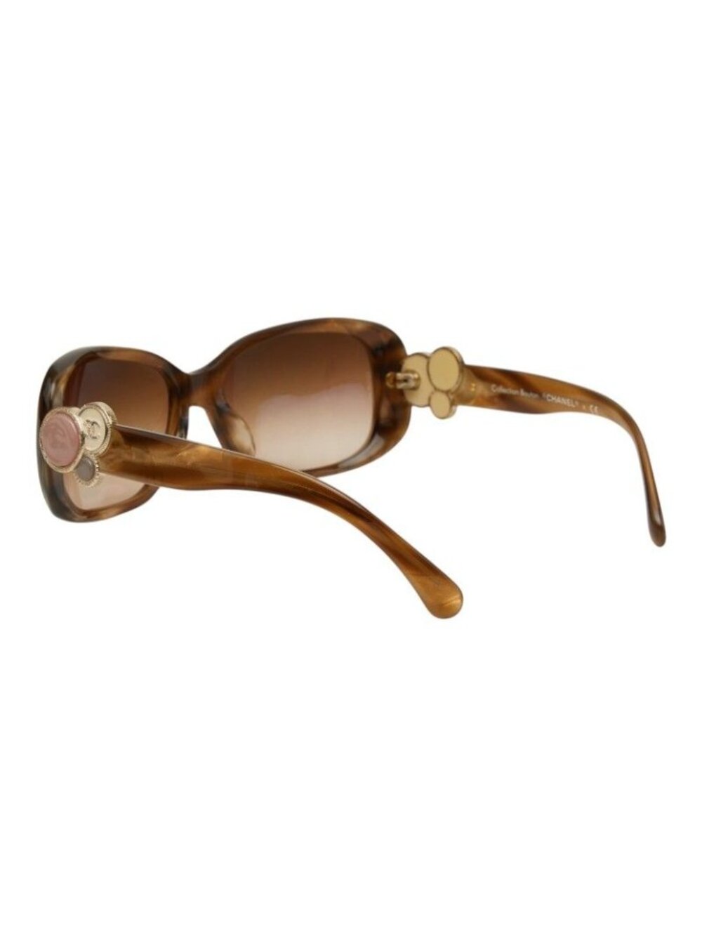 Chanel CC Logo Sunglasses 58 a Brown Acetate 1- Eyewear - Picture 2 of 7